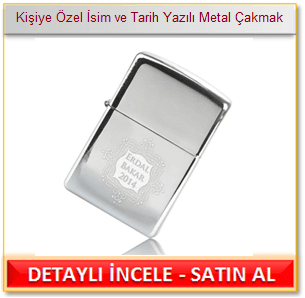 Kişiye Özel İsim ve Tarih Yazılı Metal Çakmak Erkeğe doğum günü hediyeleri