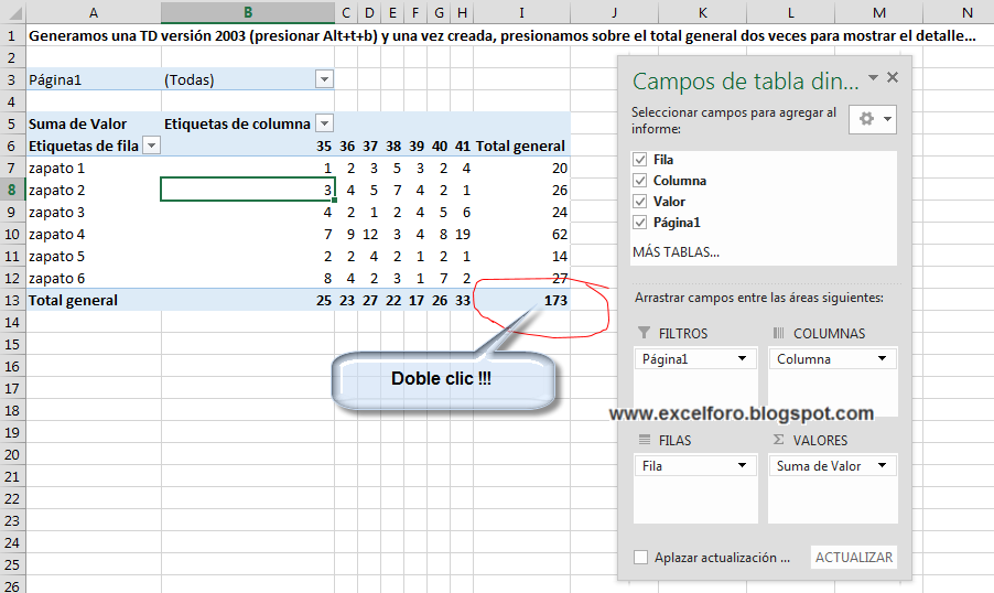 Convertir Tabla de referencias cruzadas en una Tabla vertical. EXCEL FORO Un blog de Excel