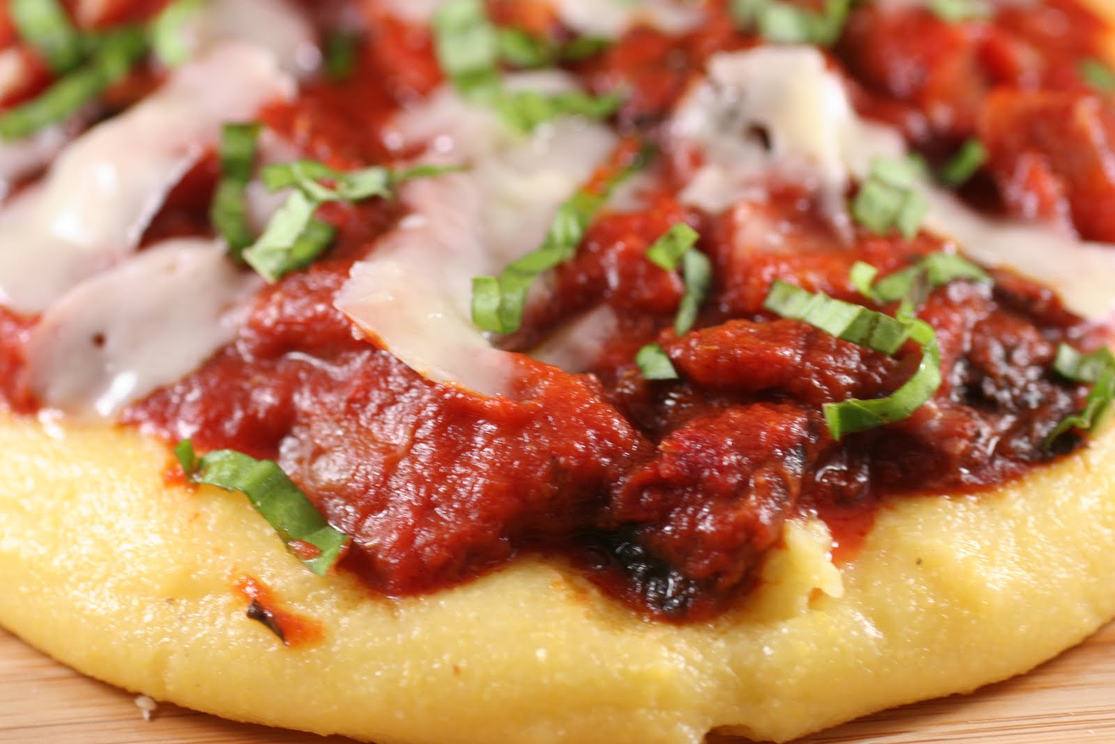 Crostini and Chianti Polenta with Mushroom & Sausage Sauce