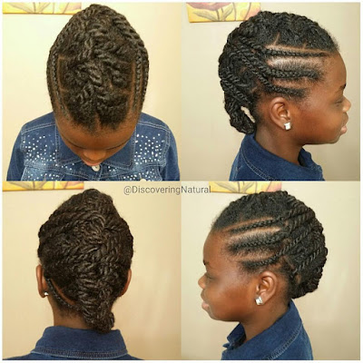 Twists and Side Cornrows Mohawk Natural Hair Hairstyle DiscoveringNatural
