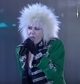 Spagna performing her 1986 hit Easy Lady