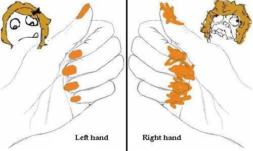 Nail Polish - Left Hand vs Right Hand - Every Single Time