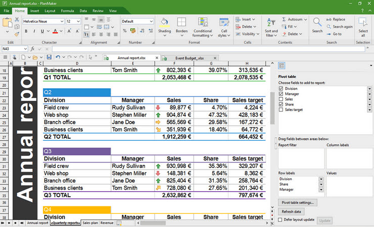 PlanMaker application window