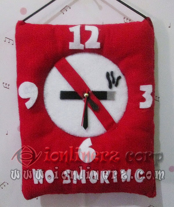 Jam Dinding Flanel Karakter Kartun No Smoking Jam Dinding Flanel Karakter Kartun No Smoking