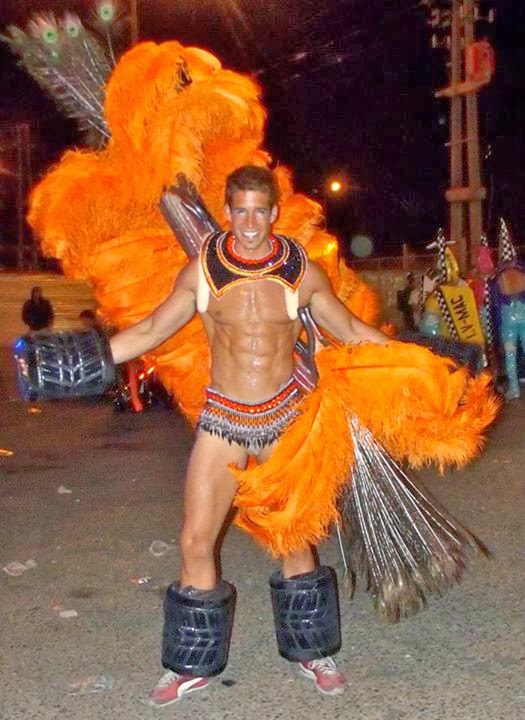 Nude men carnival, full sexy naked blue film