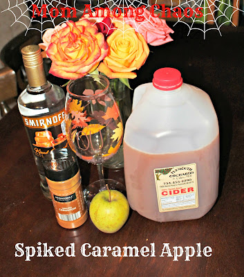 spiked caramel apple, fall, halloween, comfort, cider, vodka