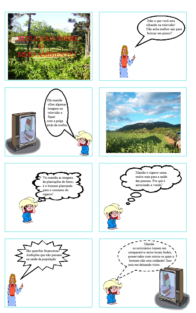 PRESERVAÇÃO DO MEIO AMBIENTE!: História em quadrinhos
