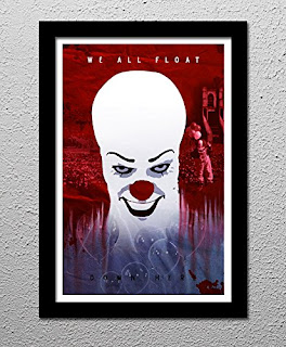 Stephen King IT Pennywise Poster Stephen King Poster, Stephen King's It, Pennywise the Clown, We all float