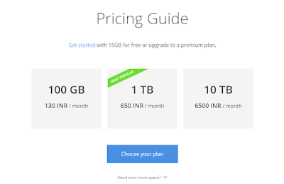 google drive pricing