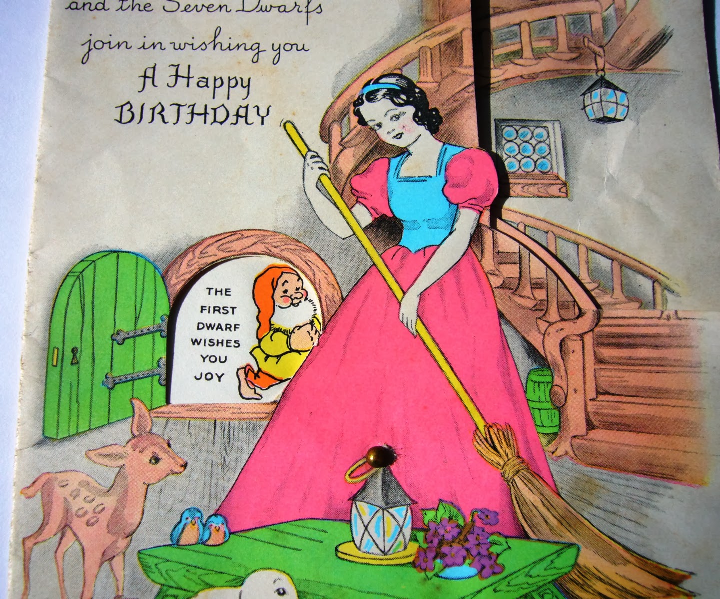 Filmic Light - Snow White Archive: 1937 Mechanical Snow White Birthday Card