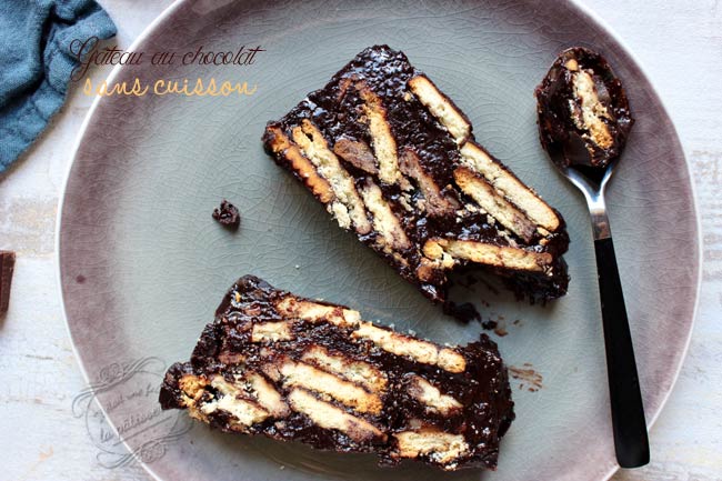 Gâteau de biscuits avec Petit Beurre de LU