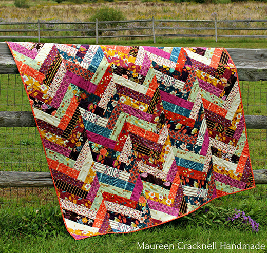 Autumn Vibes Friendship Braid Quilt Free Tutorial designed by Maureen of Maureen Cracknell Handmade