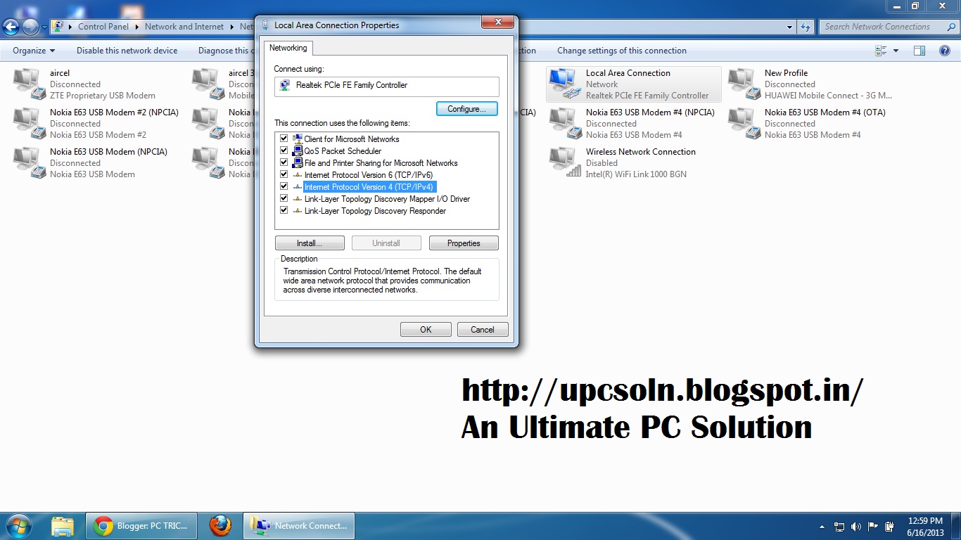 PC TRICKS..TIPS..AND HACKS.. How To Change IP Address Manually In