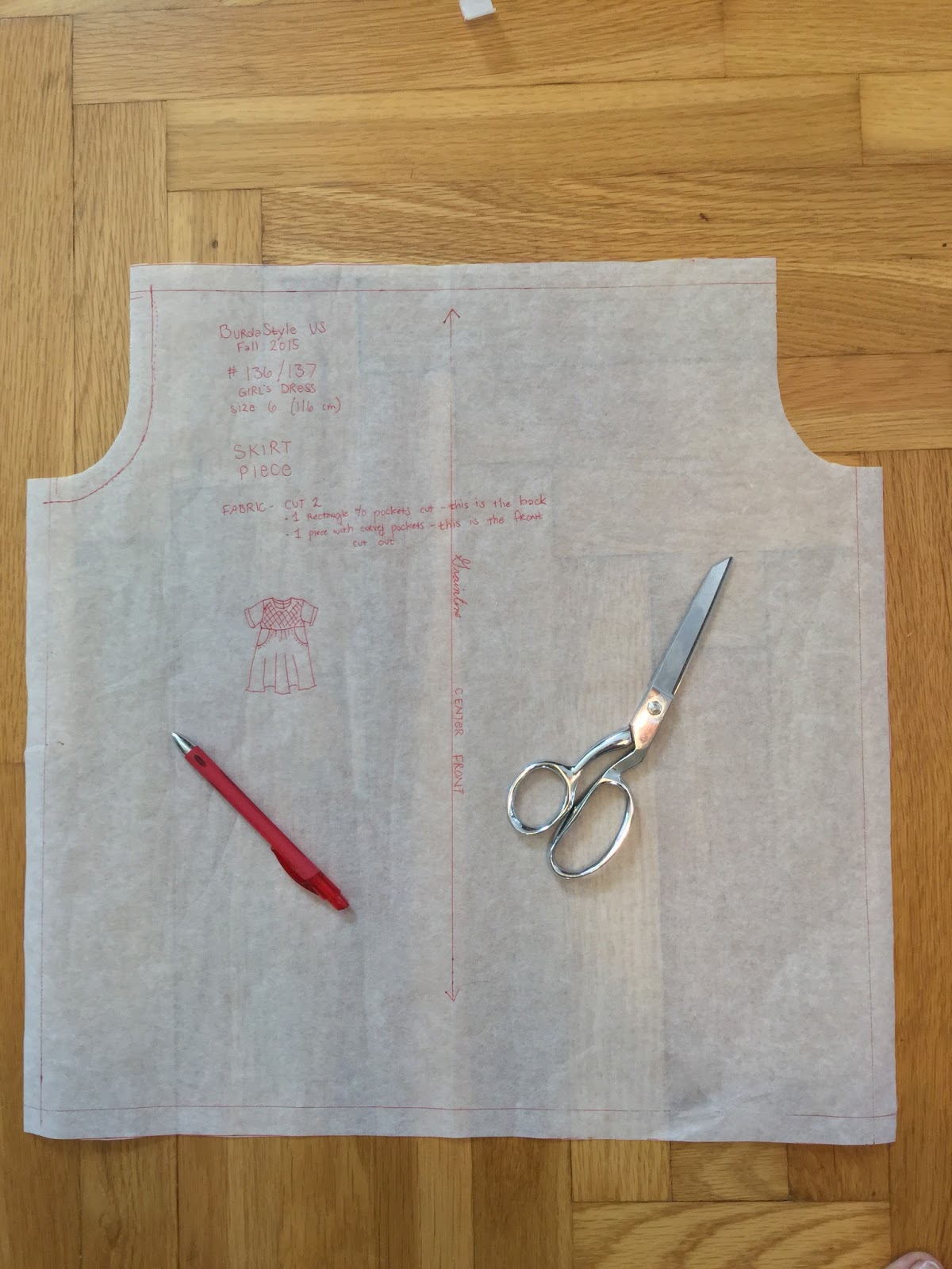 Sharp Little Needles: Girl's Smocked Dress Sew-Along #3: Draft skirt ...