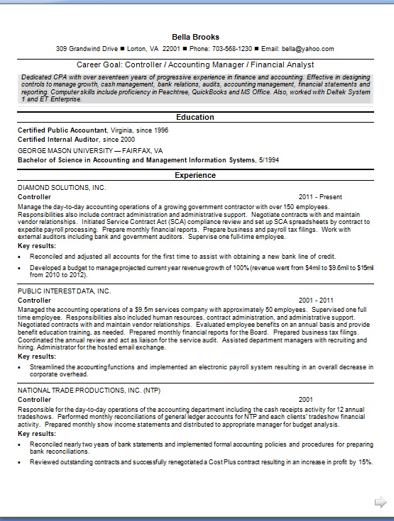  Controller Resume Template Word 