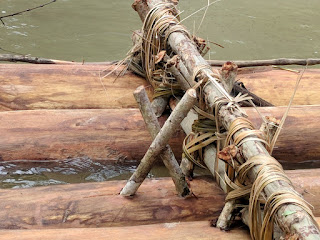 log raft, Amazon Basin, Ecuador