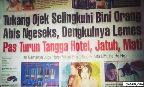 judul koran lucu