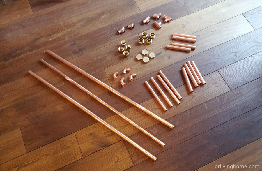 Diy copper coffee table