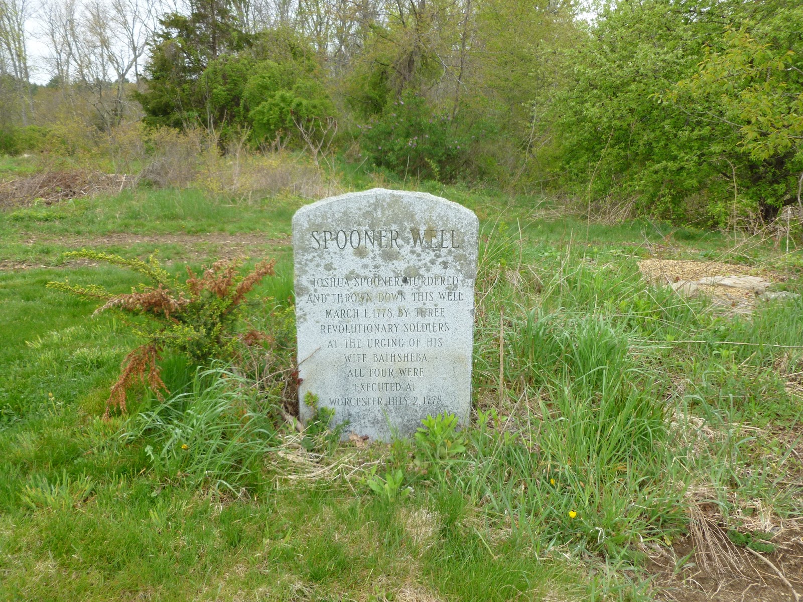 Photo-ops: Infamous Crime Scene: Spooner Well - Brookfield, MA