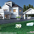 Modern sloped roof luxury home plan 4500 sq-ft