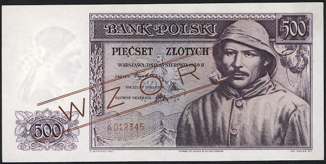 Poland money currency Polish banknotes 500 złoty zlotych