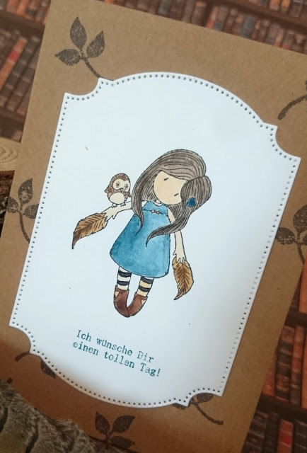 [DIY] Santoro Gorjuss The Owl Greeting Card  Mädchen mit Eule Grußkarte