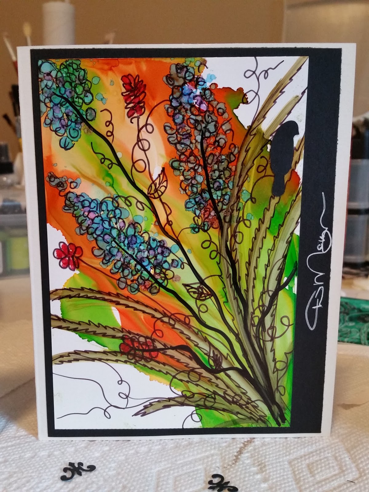 Alcohol Ink Cards, with Denise Card Making & Scrapbooking Classes