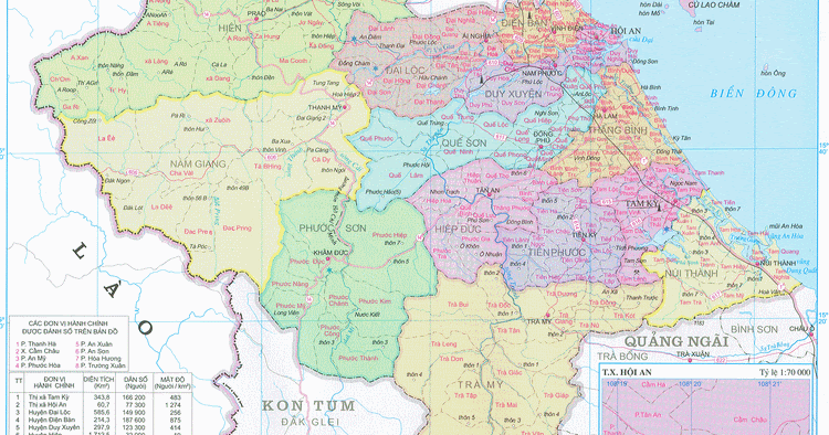 Bản đồ Thị xã Điện Bàn, Tỉnh Quảng Nam