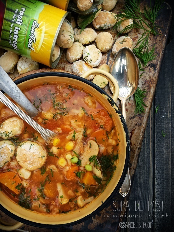 Supa de post cu legume Sun Food si painisoare crocante