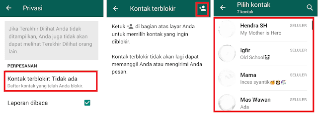 Cara Memblokir Nomor Kontak Tertentu di WhatsApp