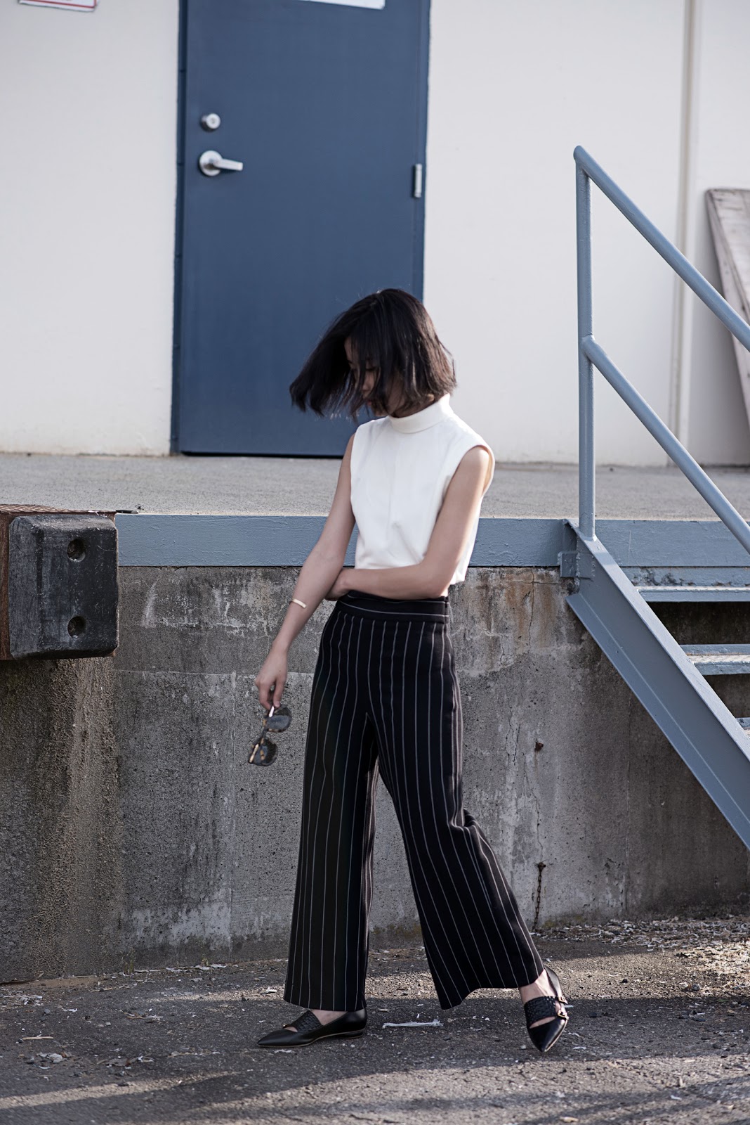 von vogue tibi crop top zara pants rupert sanderson flats von vogue tibi crop top zara pants rupert sanderson flats