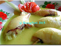 Resep Gulai Cumi Isi Kentang ( Curry Squid With Potatoes Stuffing Recipe )