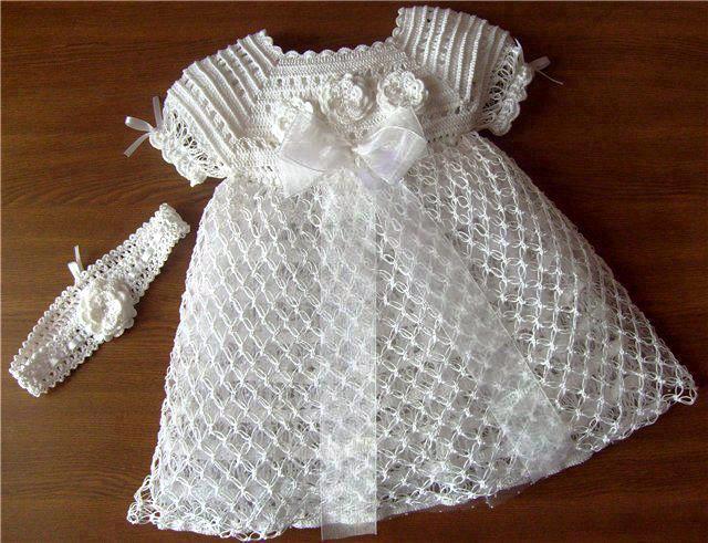 Vestido De Crochet Para Bebe - Vestidos Para Bebe Niña Con Patrones - Tejidos a Crochet ...