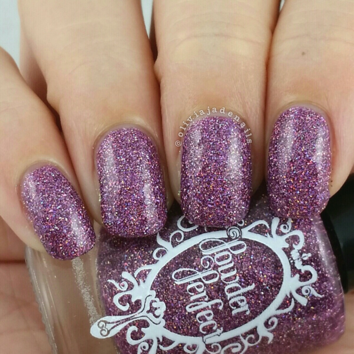 Powder Perfect Flowering Lotus swatched by Olivia Jade Nails