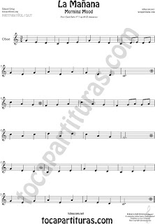  Oboe Partitura de La Mañana Sheet Music for Oboe Music Score