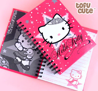 Hello Kitty pink princess notepad