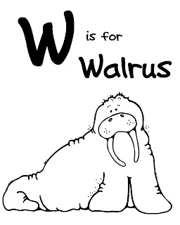 We Love Being Moms!: Letter W (Walrus)
