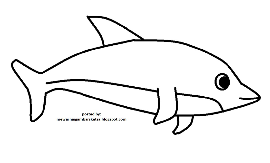 Gambar Mewarnai Gambar Sketsa Hewan Ikan 8 di Rebanas ...
