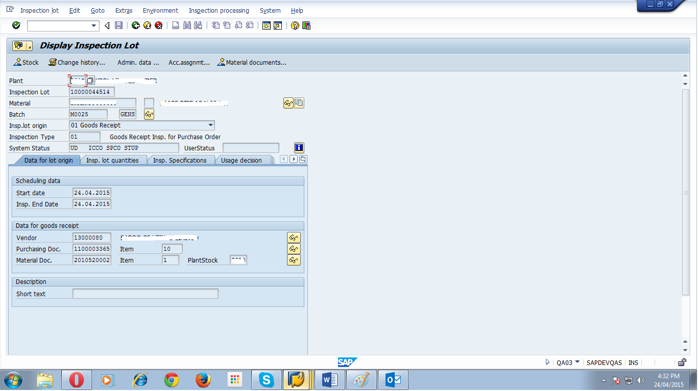 SAP Material Management Batch Management