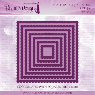 Divinity Designs Custom Scalloped Squares Dies