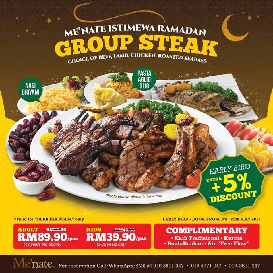 Achik Huda Istimewa Ramadhan 2017  Group Steak di ME'NATE STEAK HUB