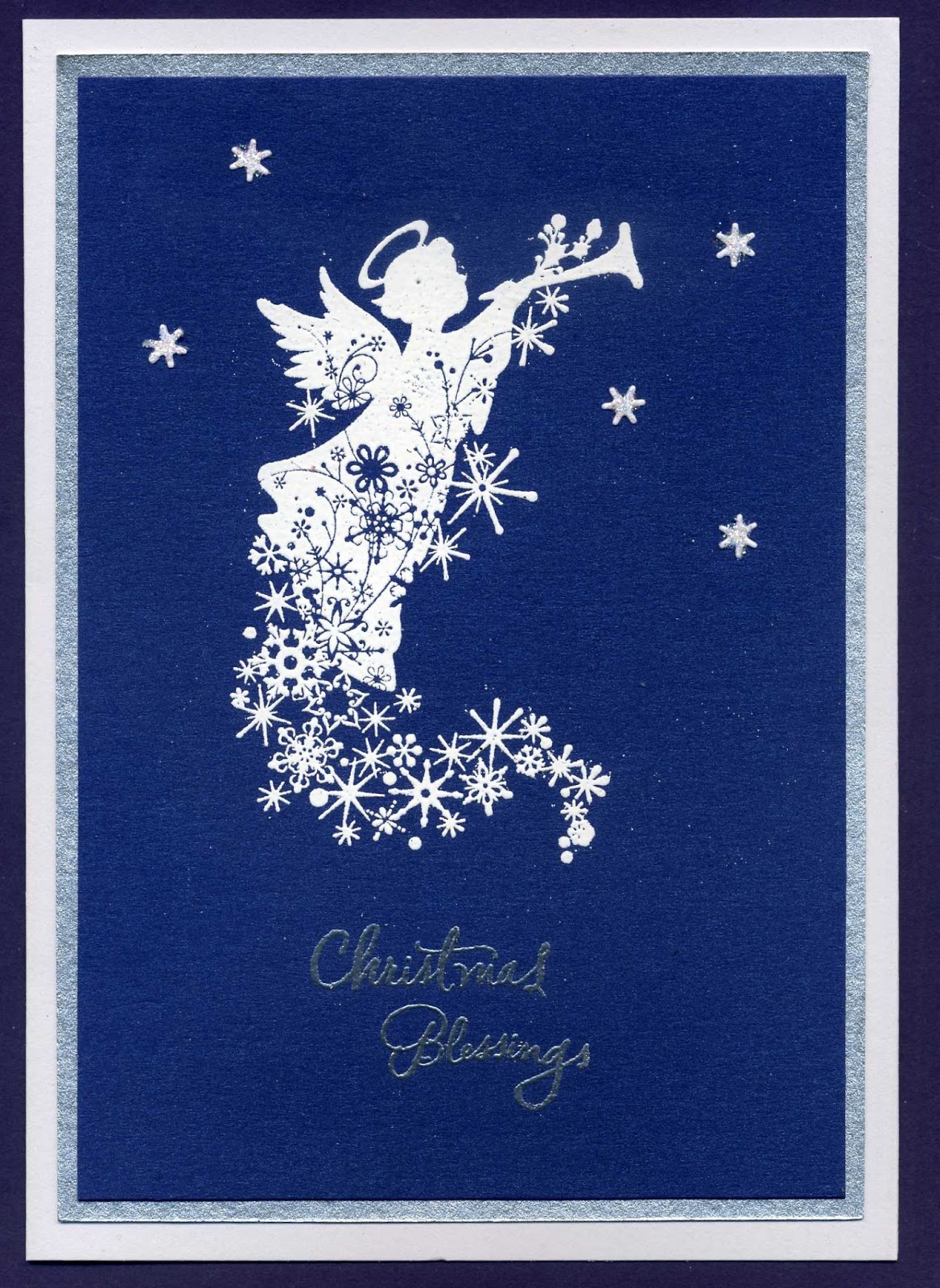night time stamping Christmas Blessings