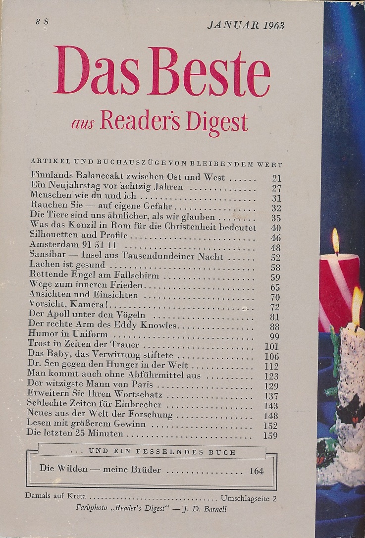 antikvariát STARÉ DOBRÉ DAS BESTE AUS READER´S DIGEST 1/1963