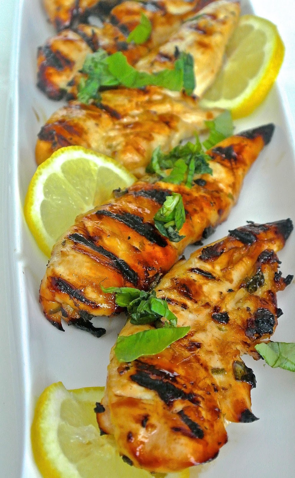 The Barbee Housewife Grilled Lemon, Rosemary, & Basil Chicken Tenders