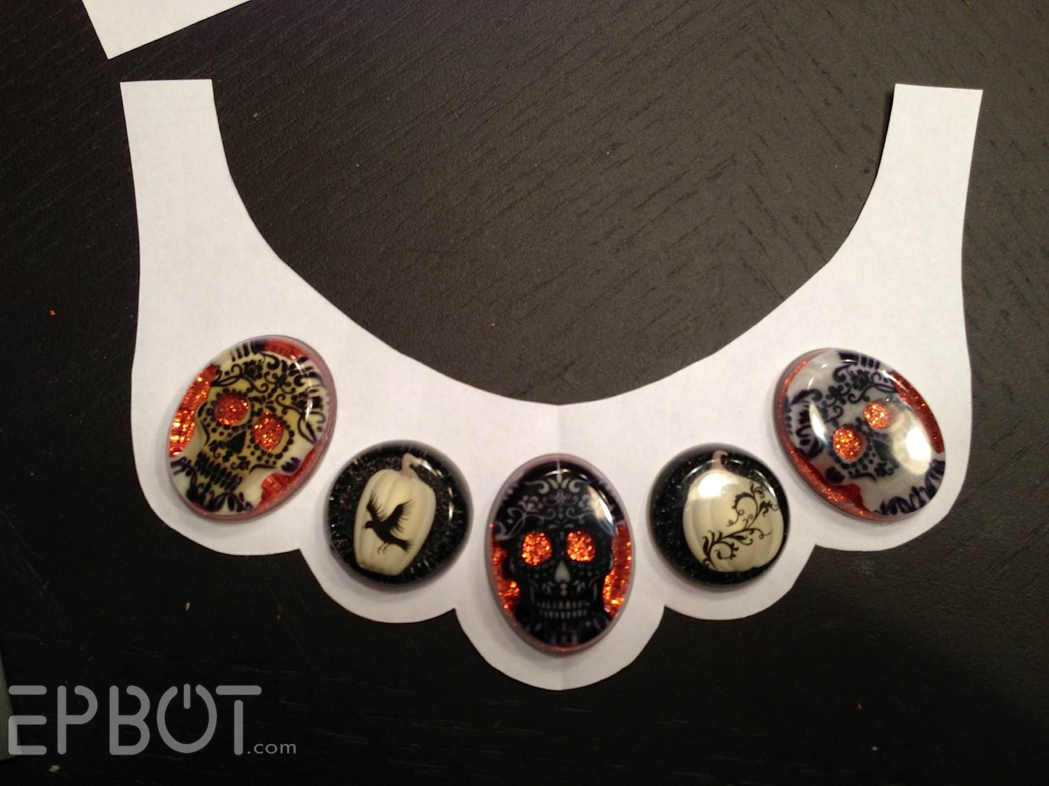 EPBOT Glam Halloween Jewelry Made From Scrapbook Stickers!