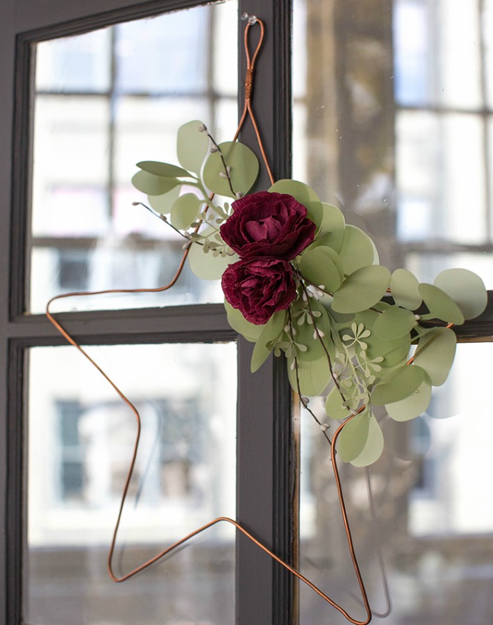 DIY Estrella de Navidad con cobre decorada