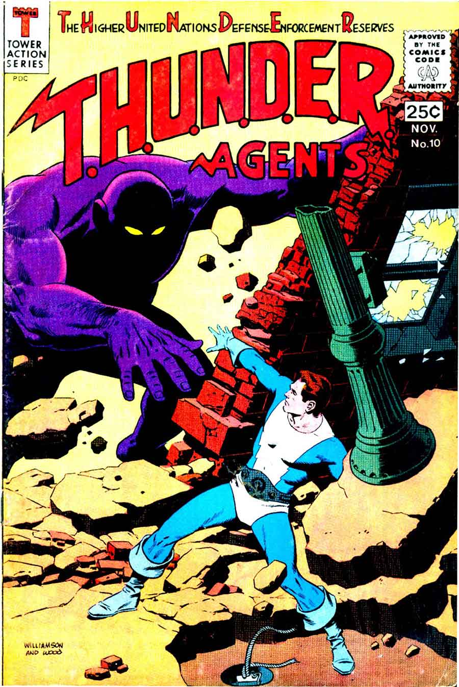 Thunder Agents v1 #10 tower silver age 1960s comic book cover art by Wally Wood, Al Williamson