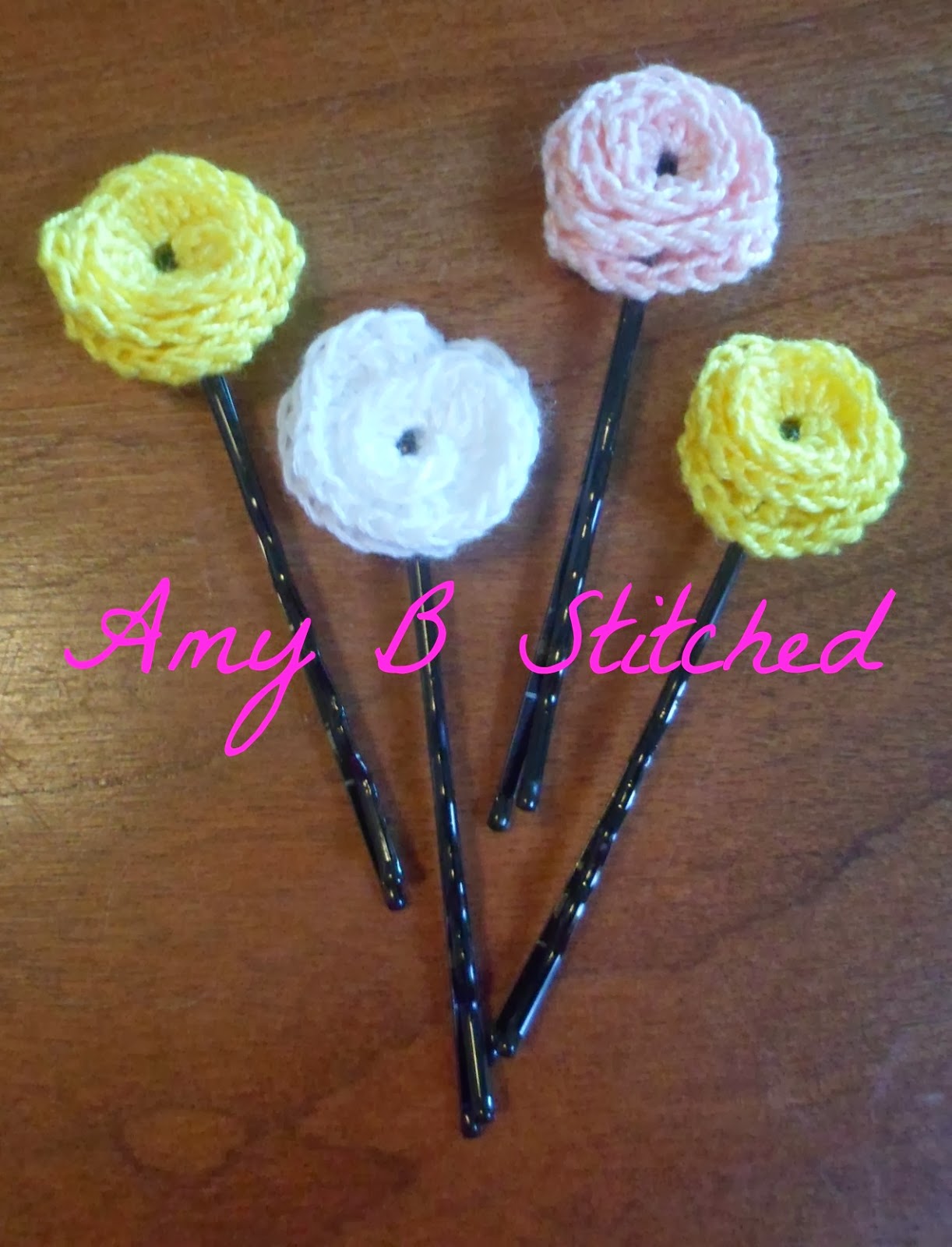 a Flower for your Hair BOBBY PIN CROCHET FLOWER PATTERN