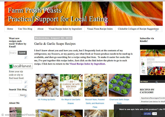 http://www.farmfreshfeasts.com/2015/06/csa-recipe-index-revamped-and-garlic.html