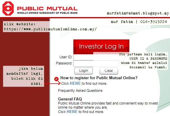 Public mutual login